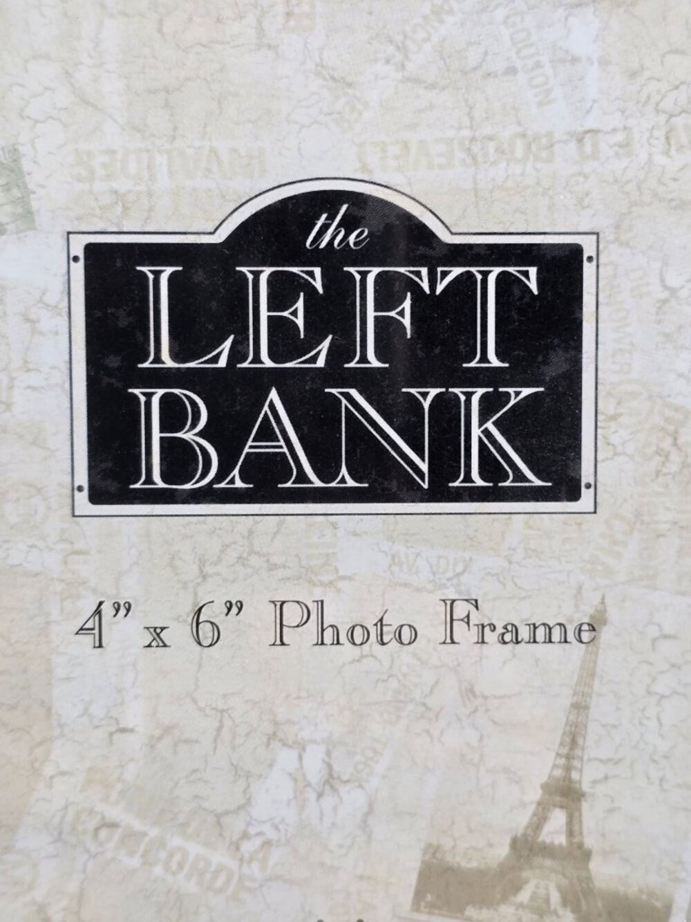 The Left Bank Paris-Themed 4"x6" Photo Frame By New View Eiffel Tower Design - Picture 2 of 12